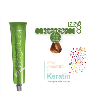 Keratin Hair Color 100 ml 8.43